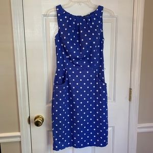 Ralph Lauren blue polka dot dress with pockets size 4